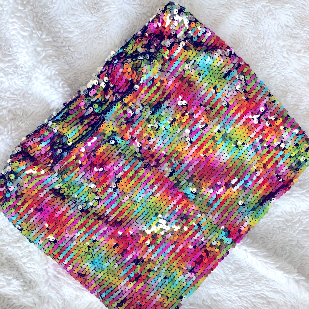 Sequin Rainbow Crop Top